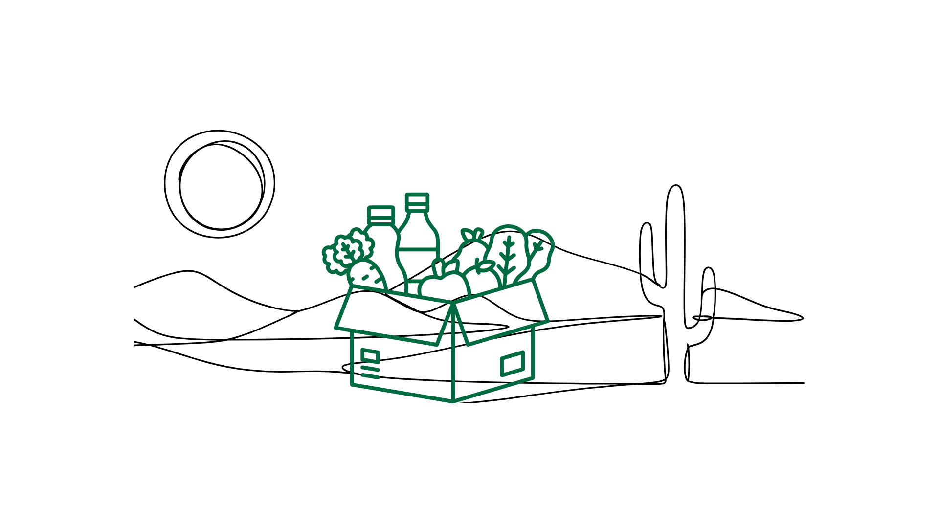 Graphic depicting a food desert